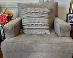 grey living room couch and chair set