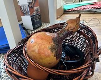baskets and decor items