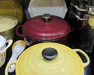 Le Creuset (new in box) Dutch Oven  -  Lodge Enameled Cast Iron Dutch Oven