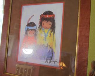 DeGrazia 'Wondering' nicely framed print