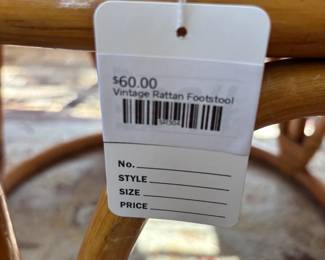 Vintage Rattan Footstool