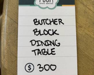 Butcher Block Dining Table