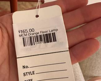 MCM Orange Floor Lamp