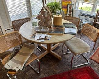 Butcher Block Dining Table, Michigan State Glasses, Vintage Rattan Wine Rack