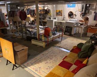 Sofa, Rugs, Lamps
