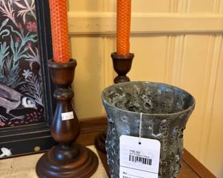 Art Pottery Vase, Candlestick holders