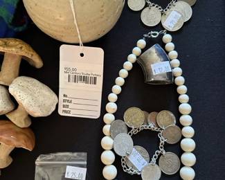 Mid- Century Studio Pottery, Coin Bracelets 
