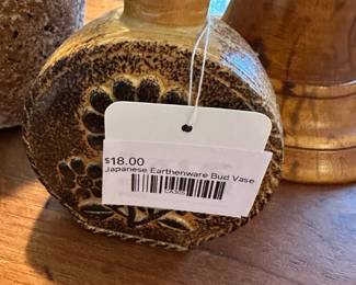 Japanese Earthenware Bud Vase