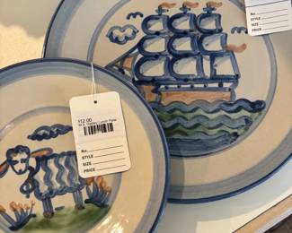 M.A. Hadley Lunch Plate, M.A. Hadley Dinner Plate