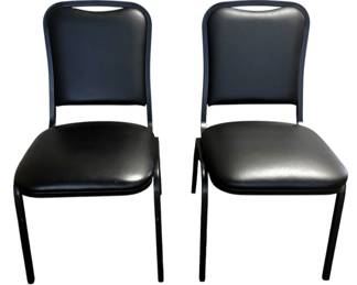 Black Vinyl Stackable Chairs