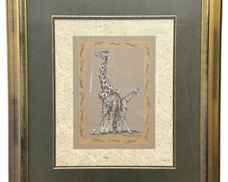 Signed Giraffe Art Print
