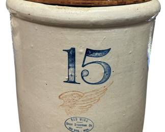 15Gallon Red Wing Stoneware Crock