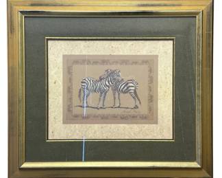 Signed Zebra Art Print