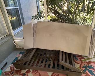 Fold up deck lounge patio recliner