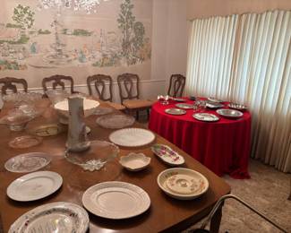 Estate Sale Dining table dishes