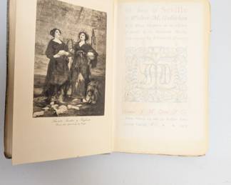 Inside pages from a vintage book about Spain