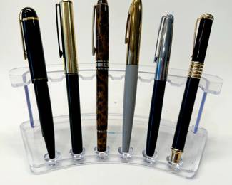 Some of the fountain pens available from the collection at this sale