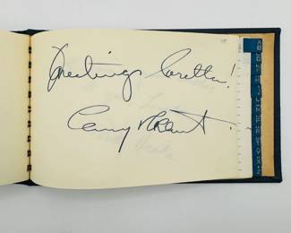 Autograph from Hollywood royalty actor Cary Grant