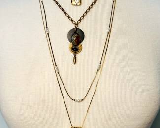 Just some of the large variety of costume jewelry necklaces to choose from