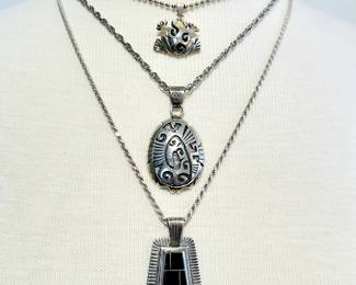 Sterling silver pendant necklaces