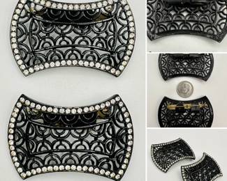 Vintage shoe buckle converted to a pin / brooch. 