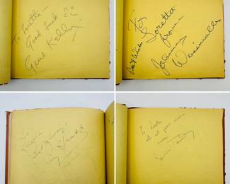 Autographs from Gene Kelly, Johnny Weissmuller, Betty Grable, and Jessica Tandy