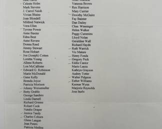 List of autographs by Hollywood stars collected in Book 2