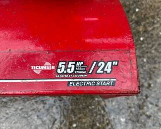 Closeup view of A Craftsman Snow Blower, 5.5 HP / 24"