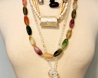 Costume jewelry necklaces - crystal beads, glass beads, and more
