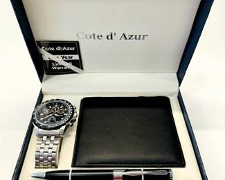 Cote d’ Azur Men’s Set: Watch, Wallet, Pen