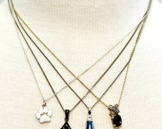 Sterling silver pendant necklaces