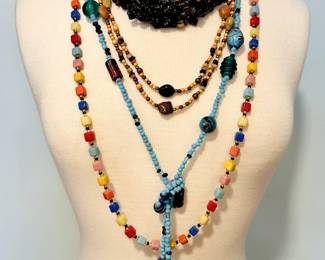 Beads, beads, beads on these costume jewelry necklaces