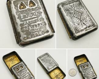 Antique pen nib box from Perry & Co London