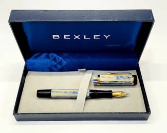 Bexley Corona Fountain Pen (2011) - Blueberry Cream, Piston Filler, Medium Bexley Nib