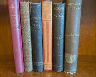 Vintage books about travel in Spain