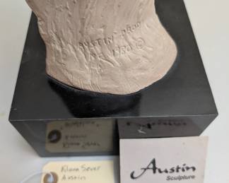 Closeup of "Windblown" sculpture by Klara Sever Austin 