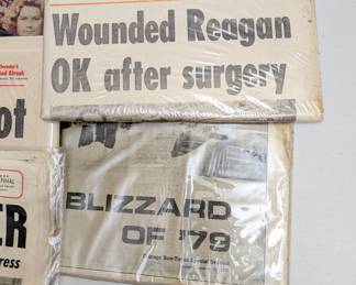 Vintage Chicago Sun-Times newspapers, 1976, 1979, 1981, 1982