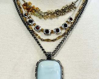Various costume jewelry necklaces