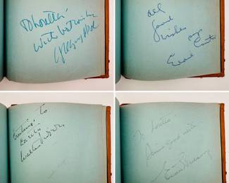 Autographs from Gregory Peck, Eddie Cantor, Walter Pidgeon, Esther Williams