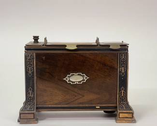 Vintage Arts and Crafts era smoking station, made by Doerr Manufacturing Company in Grand Rapids Michigan. Storage for cigarettes, matches, etc.