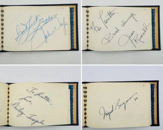 Autographs from John Wayne, Jane Russell, Shirley Temple, Ingrid Bergman 