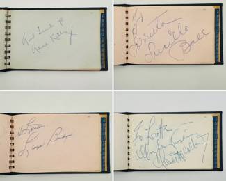 Autographs from Gene Kelly, Lucille Ball, Lloyd Bridges, Claudette Colbert