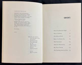 Inside pages of Lonesome Traveler by Jack Kerouac