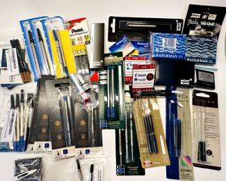 Pens, ink refill cartridges, nib sets, and more