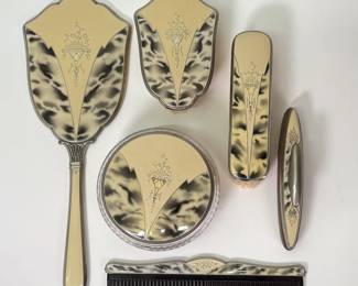 Lovely 6 piece Art Deco Vanity Set