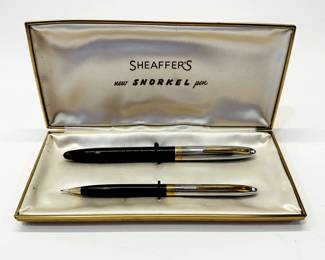Sheaffer's New Snorkel pen and pencil set, in original case