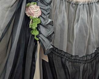 Closeup of vintage peignoir / nightgown