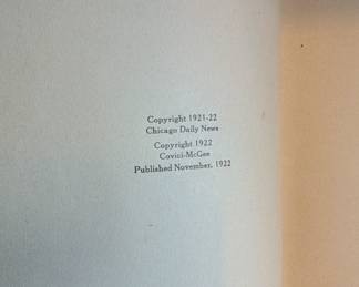 Inside page of A Thousand and One Afternoons in Chicago by Ben Hecht