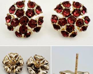 Charming floral design earrings with 14k gold posts