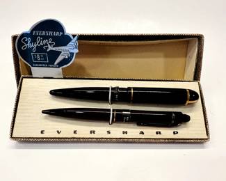 Eversharp Skyline fountain pen and pencil set, original packaging